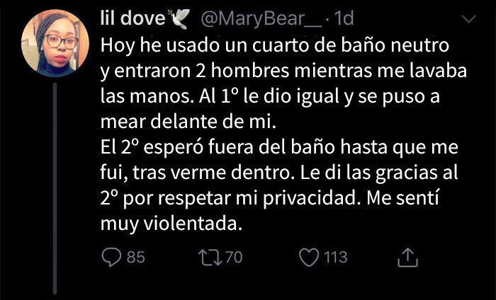 Esta mujer se sintió 