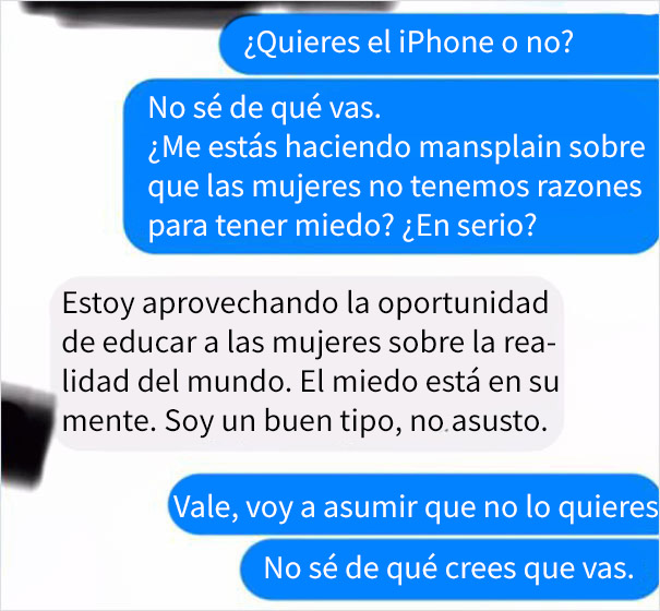 Esta mujer intenta vender su móvil, un 