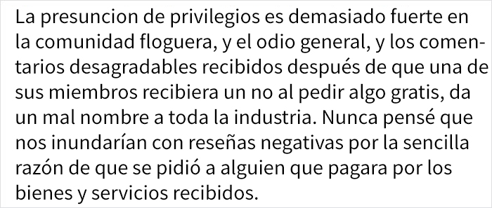 Se vuelve viral la respuesta de un hotelero enfadado al negarse a dar alojamiento gratis a una influencer