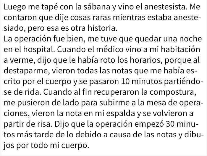 Los médicos tuvieron que retrasar la operación de este hombre porque tenían que recuperarse de las risas tras encontrar todos los dibujos que se hizo en el cuerpo
