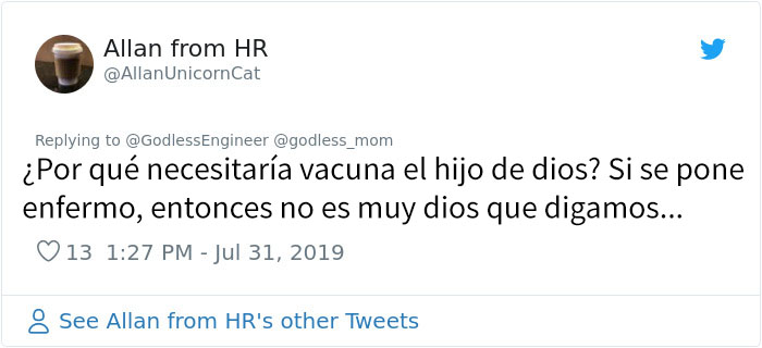 15 Respuestas de la gente ante esta mujer antivacunas que lleva una camiseta que dice "Jesús no se vacunó"