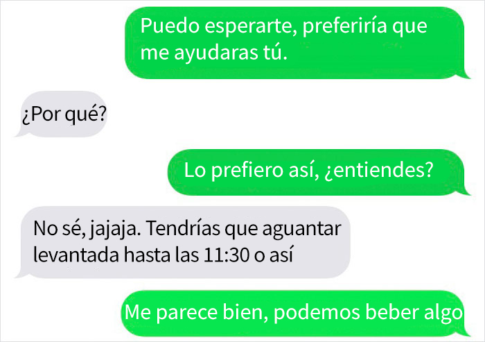 Esta chica liga abiertamente con el "inconsciente" que le gusta, y es divertidísimo ver cómo no pilla las poco sutiles indirectas