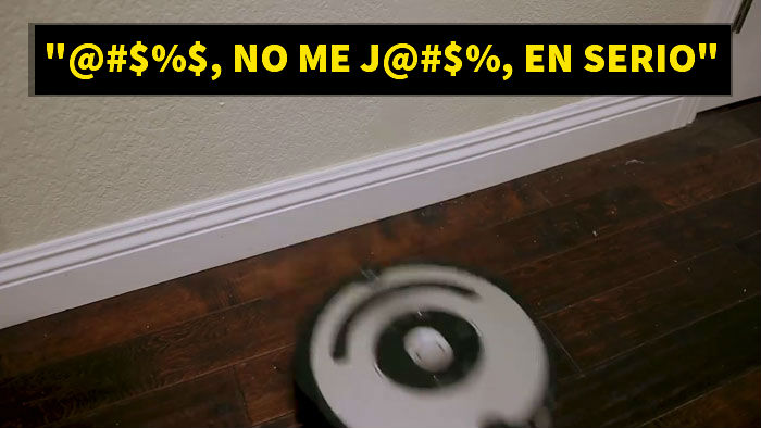 Han modificado una roomba para que diga palabrotas cuando se choca, y es divertidísimo