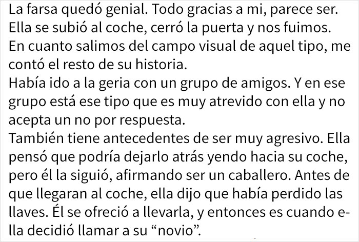 Este conductor de Uber recibió una mensaje pidiéndole que simulara ser el novio de la pasajera, para salvarla de un acosador
