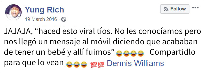 Esta familia envió sin querer un mensaje sobre un parto a unos desconocidos, ellos les visitaron y trajeron regalos para el bebé