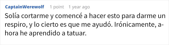 Esta chica comparte el consejo de su terapeuta: dibujar en su cuerpo en vez de autolesionarse