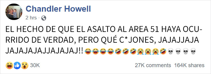 La gente estuvo contando lo que ocurrió en el Area 51, y así se vio