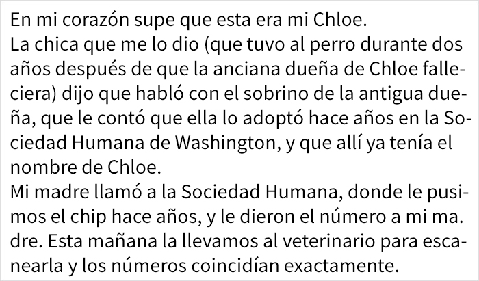 Esta mujer adoptó a un perro anciano porque se parecía al cachorro de su infancia, y se dio cuenta de que era el mismo