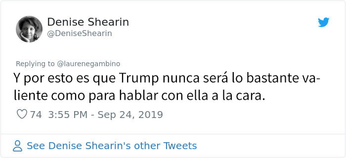 Trump se burla del discurso de Greta Thunberg y ella le menosprecia en su bio de Twitter