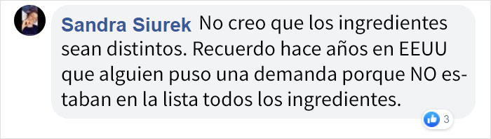 Esta mujer escribió la lista de ingredientes de productos estadounidenses y británicos, y la diferencia es inquietante