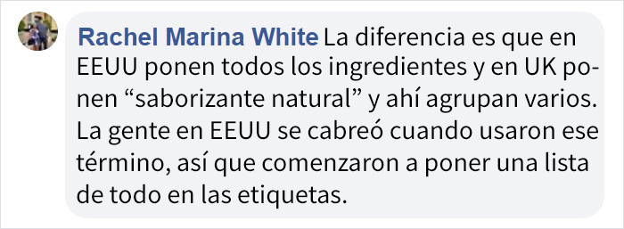 Esta mujer escribió la lista de ingredientes de productos estadounidenses y británicos, y la diferencia es inquietante