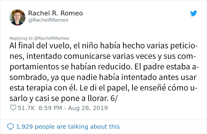 Esta patóloga del habla pasó 8 horas en un vuelo con un niño autista, y consiguió hacer progresos increíbles en su comunicación