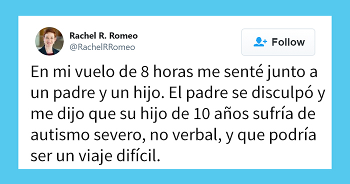 Esta patóloga del habla pasó 8 horas en un vuelo con un niño autista, y consiguió hacer progresos increíbles en su comunicación
