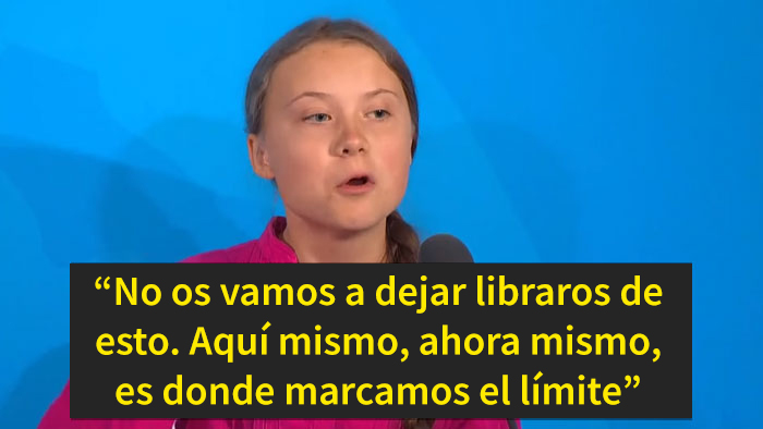 Se vuelve viral el discurso de Greta Thunberg en la Cumbre del Clima de la ONU, así como su mirada asesina a Trump