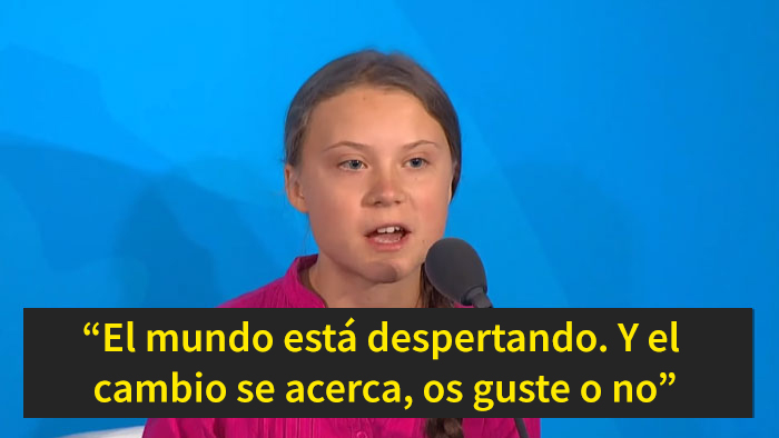 Se vuelve viral el discurso de Greta Thunberg en la Cumbre del Clima de la ONU, así como su mirada asesina a Trump