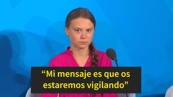 Se vuelve viral el discurso de Greta Thunberg en la Cumbre del Clima de la ONU, así como su mirada asesina a Trump