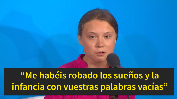 Se vuelve viral el discurso de Greta Thunberg en la Cumbre del Clima de la ONU, así como su mirada asesina a Trump