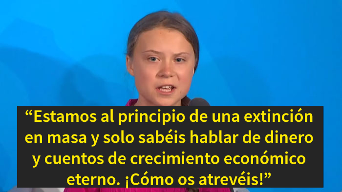 Se vuelve viral el discurso de Greta Thunberg en la Cumbre del Clima de la ONU, así como su mirada asesina a Trump