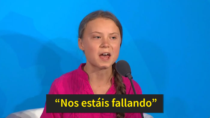 Se vuelve viral el discurso de Greta Thunberg en la Cumbre del Clima de la ONU, así como su mirada asesina a Trump