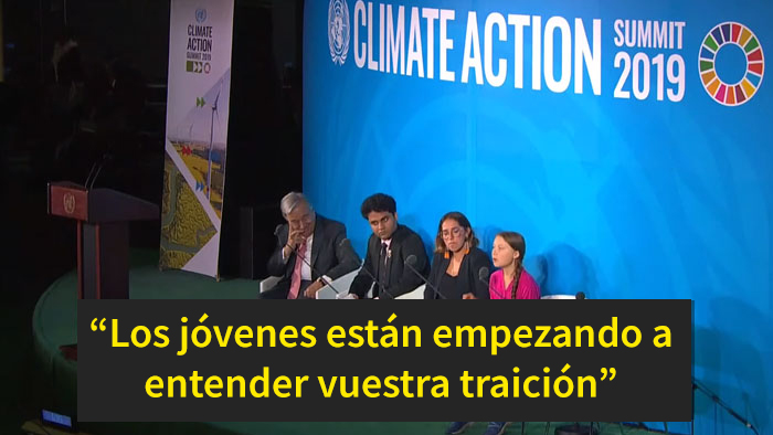 Se vuelve viral el discurso de Greta Thunberg en la Cumbre del Clima de la ONU, así como su mirada asesina a Trump