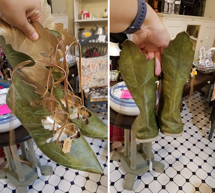 Zapatos De Cuero En Forma De Hoja, 25$