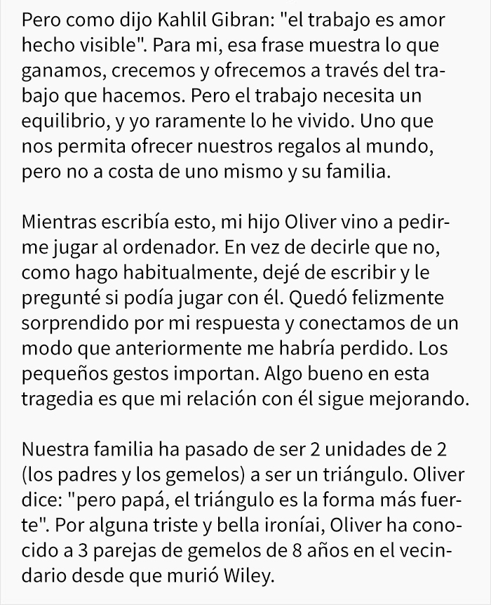 Esta es la emotiva carta de un padre adicto al trabajo tras descubrir que su hijo de 8 años murió mientras él estaba en una conferencia
