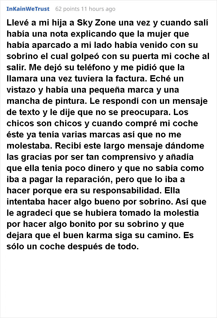 "Golpeé El Foco Trasero Del Coche De Un Extraño Al Aparcar En Paralelo. Y Hoy Recibí Este Mensaje"