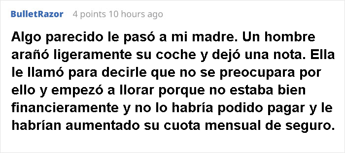 "Golpeé El Foco Trasero Del Coche De Un Extraño Al Aparcar En Paralelo. Y Hoy Recibí Este Mensaje"