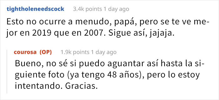 Este padre lleva desde 2007 haciéndose fotos con su hija en el sofá, y cada vez tiene mejor aspecto