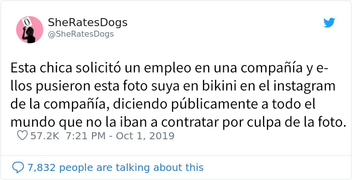 Esta chica solicitó un puesto de trabajo, pero la compañía encontró una foto de ella en bikini y la compartió públicamente para avergonzarla