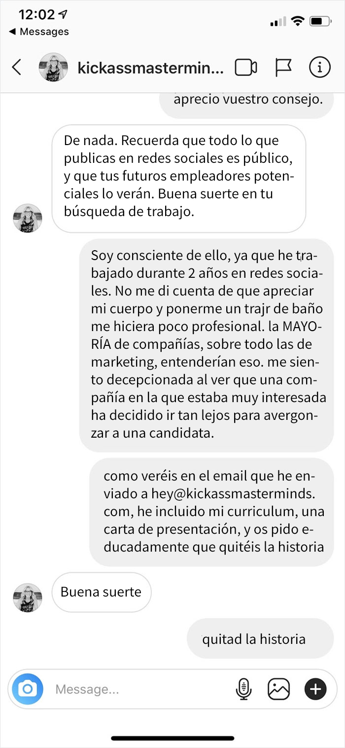 Esta chica solicitó un puesto de trabajo, pero la compañía encontró una foto de ella en bikini y la compartió públicamente para avergonzarla