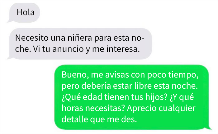 Esta niñera comparte los mensajes de unos padres que buscaban a alguien a quien explotar como mano de obra barata