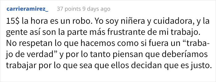 Esta niñera comparte los mensajes de unos padres que buscaban a alguien a quien explotar como mano de obra barata