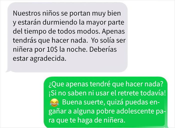 Esta niñera comparte los mensajes de unos padres que buscaban a alguien a quien explotar como mano de obra barata