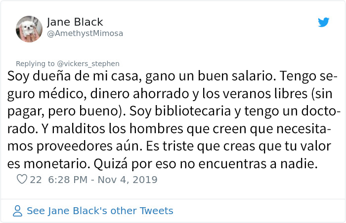 Este "buen tipo" está decepcionado con las mujeres porque eligen a perdedores y no a proveedores como él, y los comentarios son graciosísimos