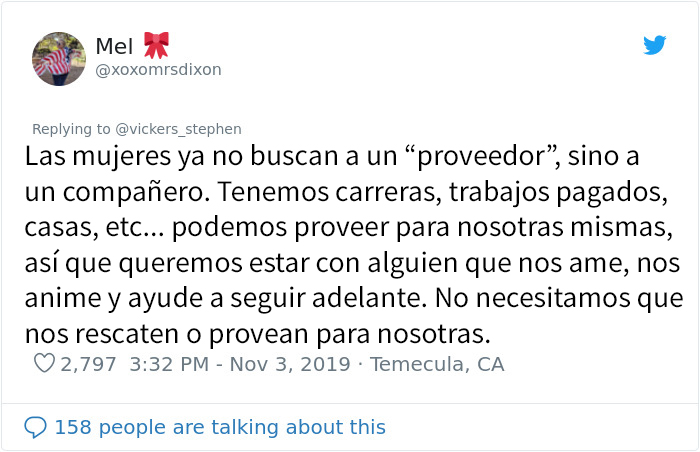 Este "buen tipo" está decepcionado con las mujeres porque eligen a perdedores y no a proveedores como él, y los comentarios son graciosísimos