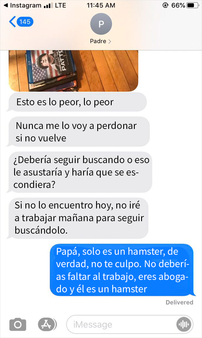 Este padre perdió el hamster de su hija, y sus mensajes de preocupación muestran lo puro que es