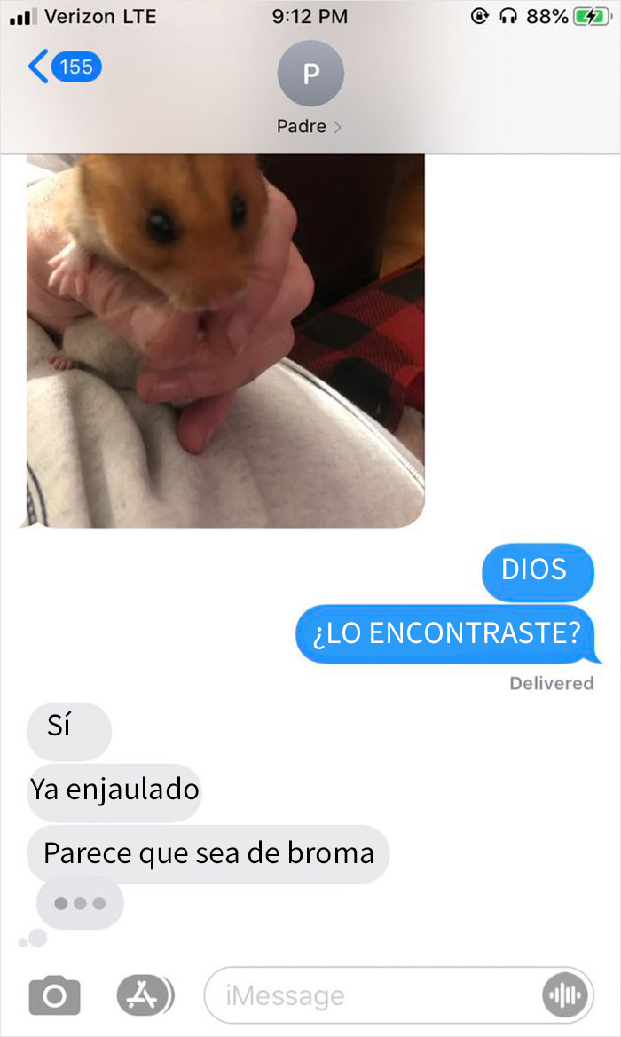 Este padre perdió el hamster de su hija, y sus mensajes de preocupación muestran lo puro que es