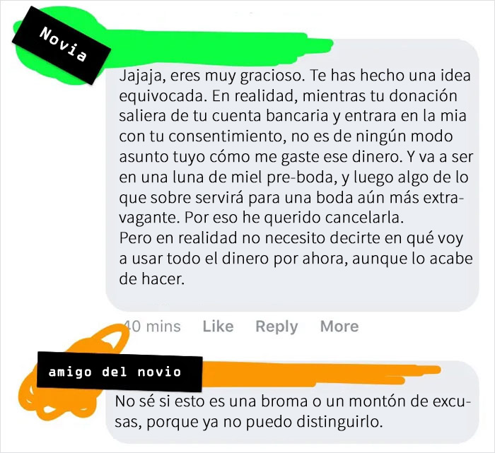 Esta novia ilusa canceló su boda y pensó que estaría bien gastarse los 30000$ que los invitados donaron para el evento