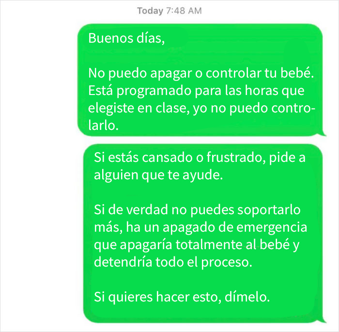 Estos adolescentes se llevaron a casa unos bebés falsos para un proyecto sobre paternidad, y la profesora compartió sus mensajes desesperados