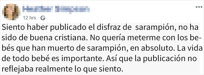 Esta antivacunas se burló del sarampión con su disfraz de Halloween, pero fue acallada por un profesional médico