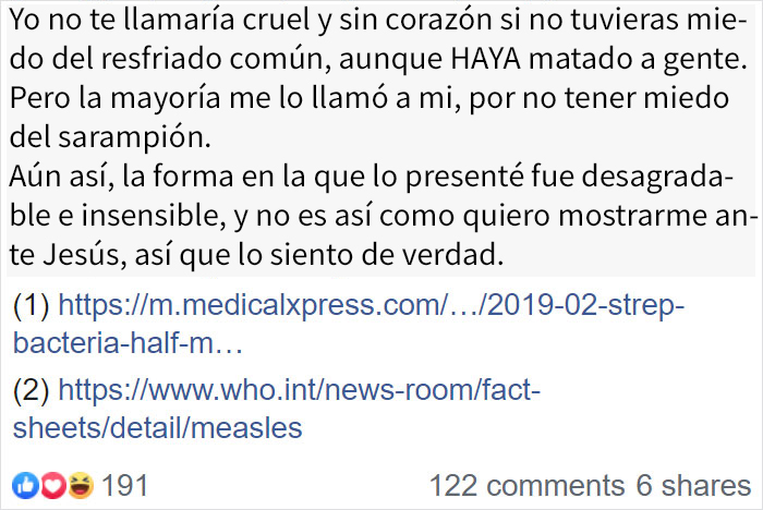 Esta antivacunas se burló del sarampión con su disfraz de Halloween, pero fue acallada por un profesional médico