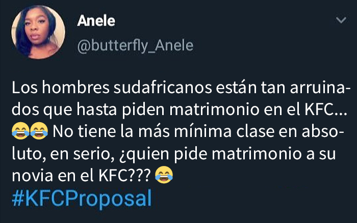 Esta periodista intentó avergonzar a un hombre por pedir matrimonio en el KFC, pero las grandes compañías ofrecieron financiar la boda como respuesta