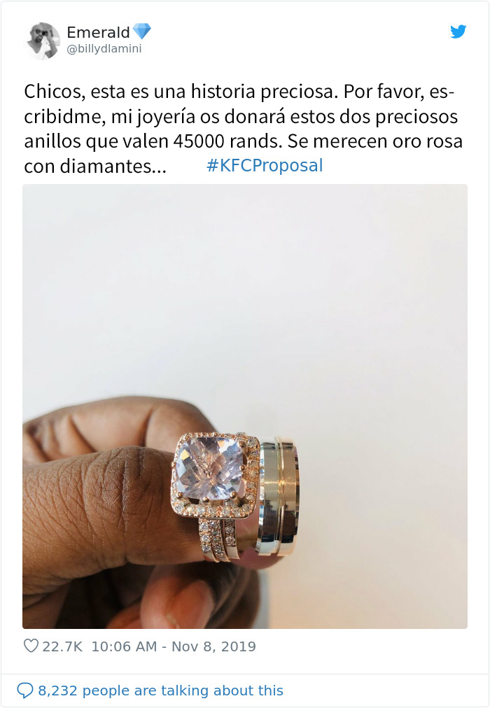 Esta periodista intentó avergonzar a un hombre por pedir matrimonio en el KFC, pero las grandes compañías ofrecieron financiar la boda como respuesta