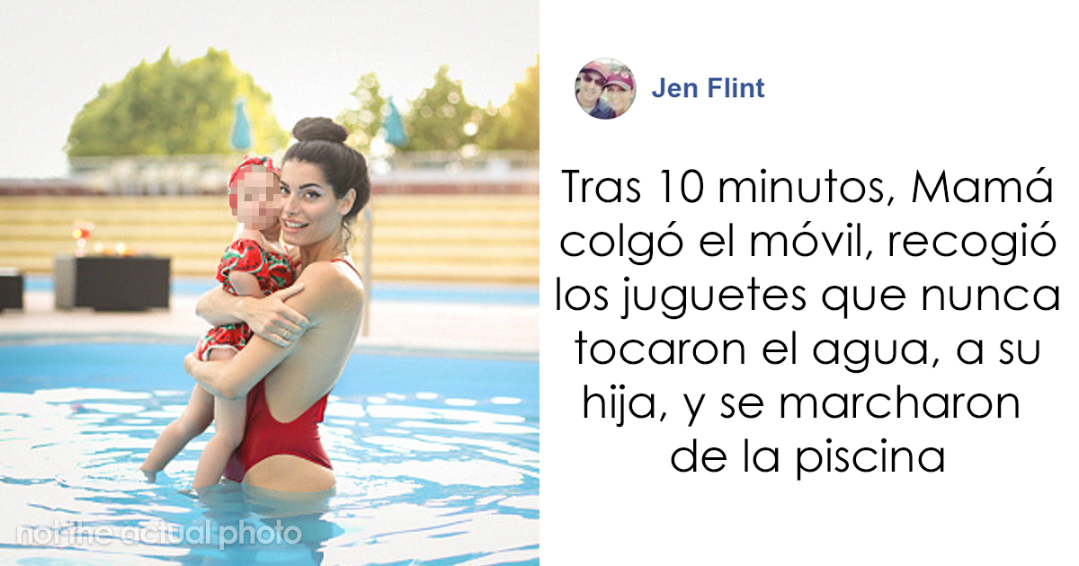 Esta mujer muestra lo que hace una madre «perfecta de Instagram» tras ignorar a su hija en la piscina, para que no creas en las redes sociales