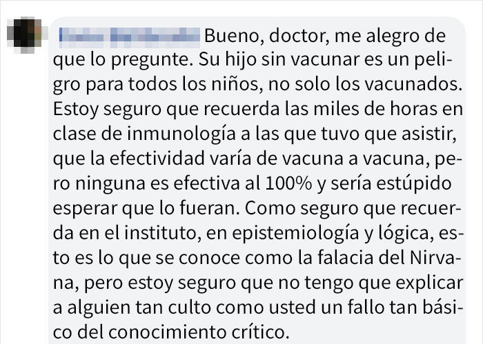 Este meme antivacunas fue destrozado gracias a una inteligente respuesta