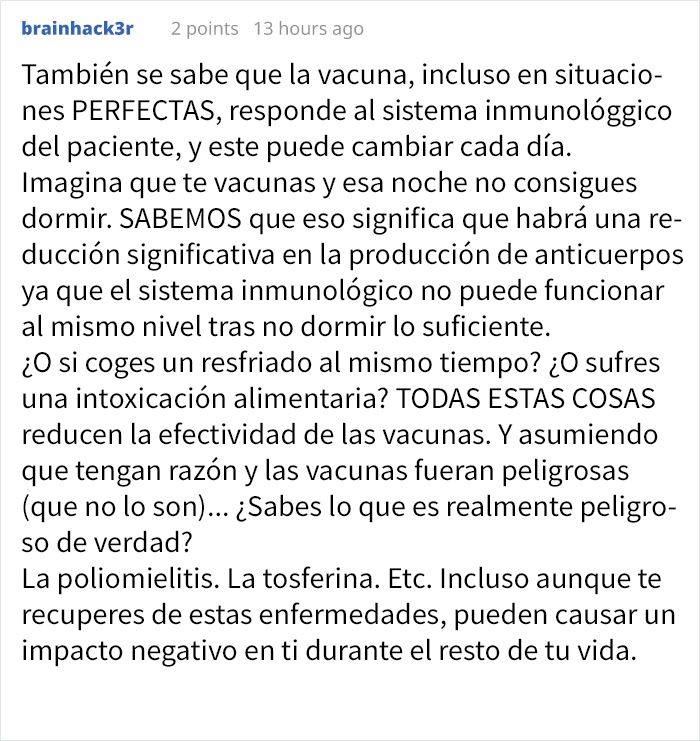 Este meme antivacunas fue destrozado gracias a una inteligente respuesta