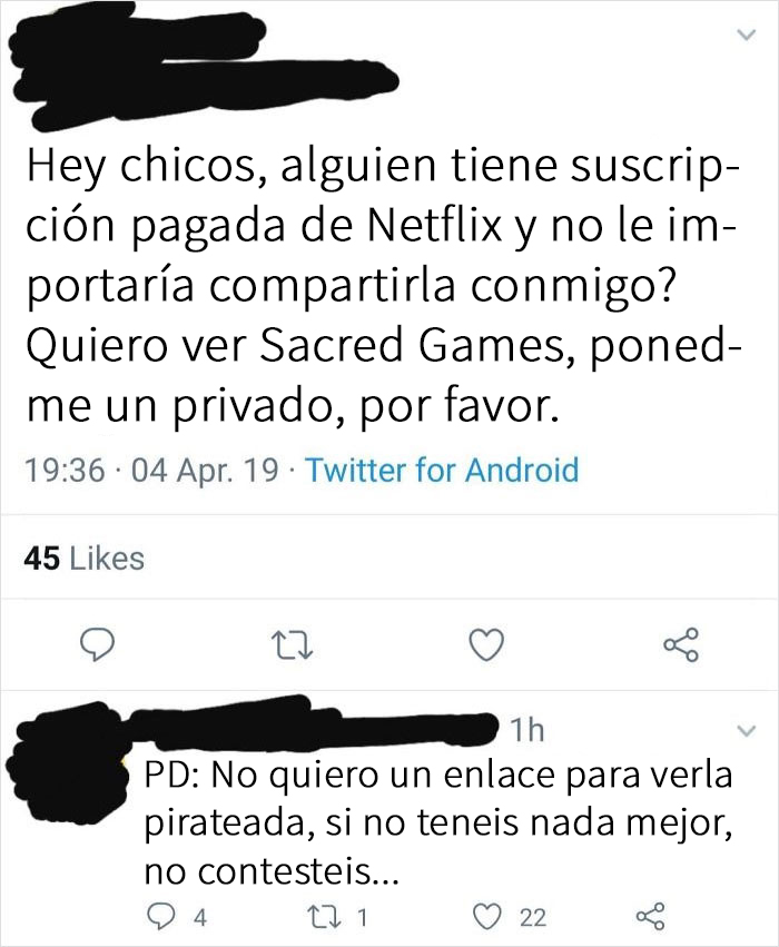 Eh, Quiere Netflix Gratis Pero No Piratear...