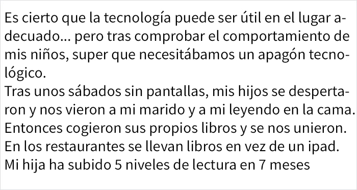 Esta madre prohibió a sus hijos usar pantallas, y 7 meses después muestra los efectos positivos en esta foto