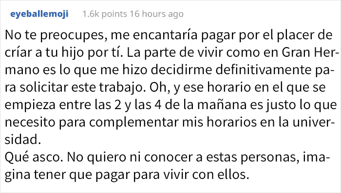 Los requisitos de esta familia para tener niñera son tan increíbles que fueron avergonzados en internet por ello